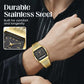 Herren Multifunktionsuhr mit Dual-Display – Quarz & Digital, Edelstahlarmband, wasserdicht ⌚💧