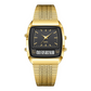 Herren Multifunktionsuhr mit Dual-Display – Quarz & Digital, Edelstahlarmband, wasserdicht ⌚💧
