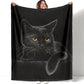 ✨🎅Weihnachtsangebote – Nur für kurze Zeit!⏰Verstärkte Ultra-Warme Bettdecke mit Schwarz Katze Motiv für die Bettkante