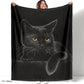 ✨🎅Weihnachtsangebote – Nur für kurze Zeit!⏰Verstärkte Ultra-Warme Bettdecke mit Schwarz Katze Motiv für die Bettkante