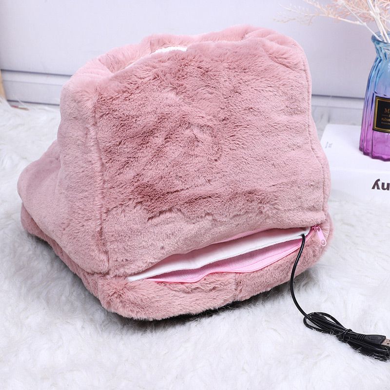 🔥 USB-Fußwärmer für Bett & Sofa – wiederaufladbar, 3 Heizstufen & weicher Bezug, warme Füße überall🦶