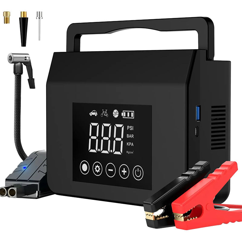 📢📢 50 % RABATT !! ⏰12V Auto-Starthilfe & Luftkompressor – Mobiles Notfall-Ladegerät für PKW & Outdoor 🚗🔋