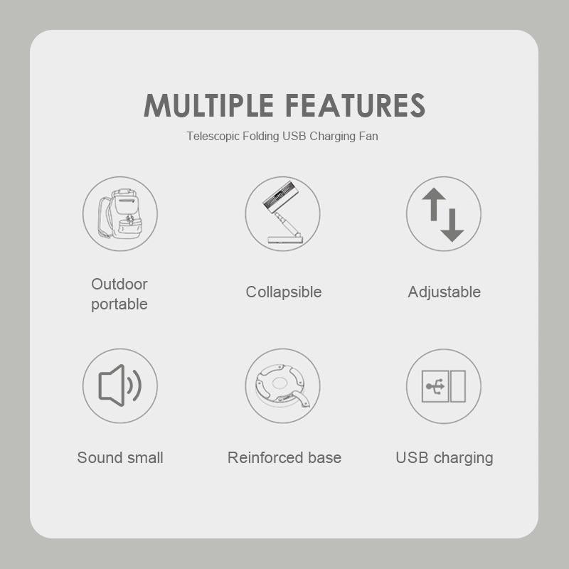 ⏰ 40 % RABATT – Nur für kurze Zeit ✨Faltbarer USB-Ventilator ✨ Ausziehbar, Leise & Ideal für Zuhause, Büro und Outdoor