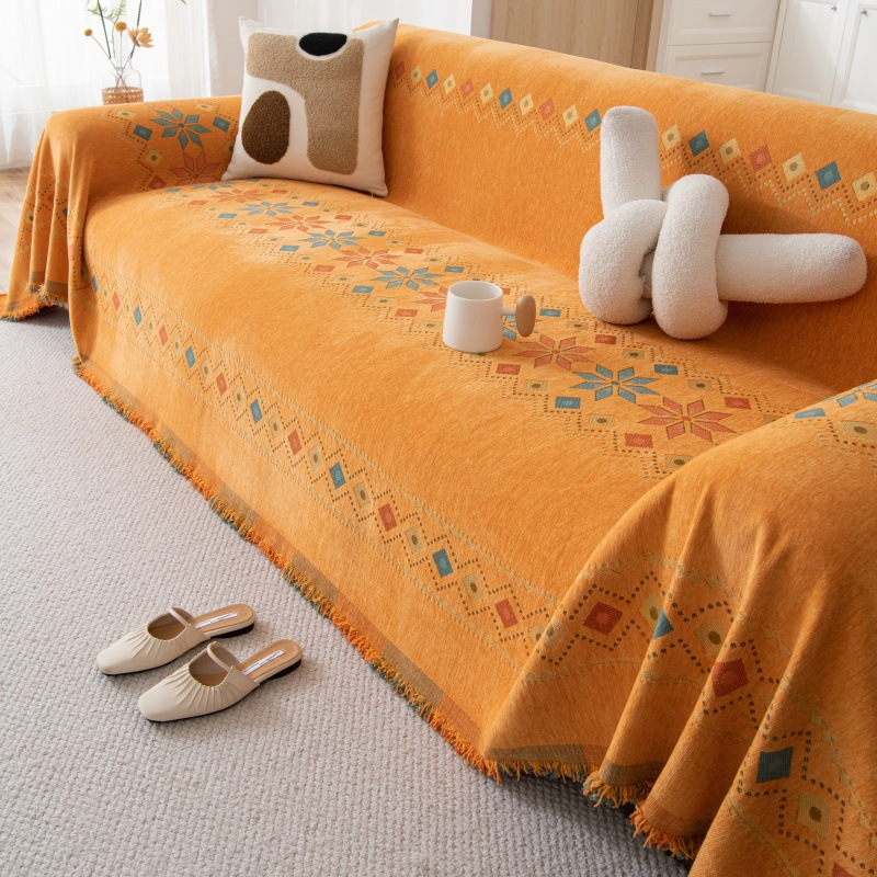 ✨🎅Weihnachtsangebote – Nur für kurze Zeit!⏰Reversibler Bohemian Sofaüberwurf mit Quasten
