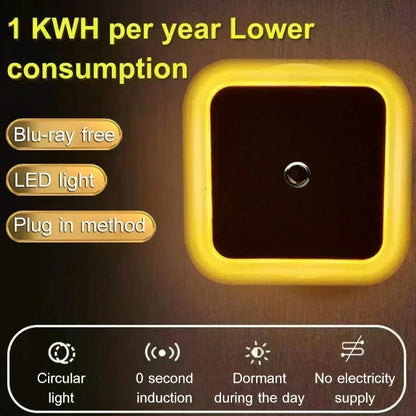 😍Zeitlich begrenzter Rabatt 50% 💥 LED-Smart-Nachtlicht mit Lichtsensor – Automatisch & energiesparend | Sanftes, augenfreundliches Licht!