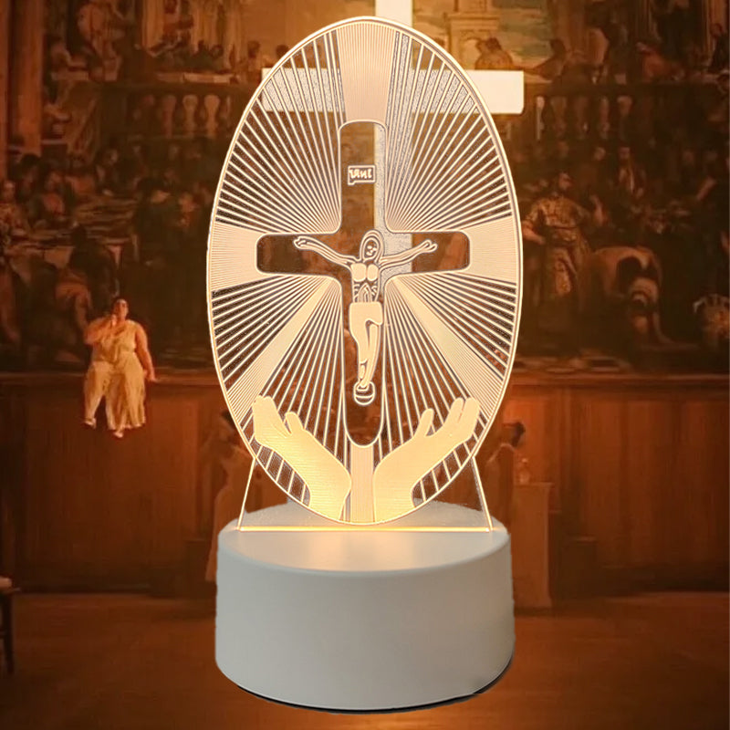 🎅 Das perfekte Weihnachtsgeschenk – Bis zu 49 % Rabatt 🙏 Inspirierende LED-Nachtlampe aus Acryl mit religiösem Motiv ✝️ Gebetslampe für Jungfrauen