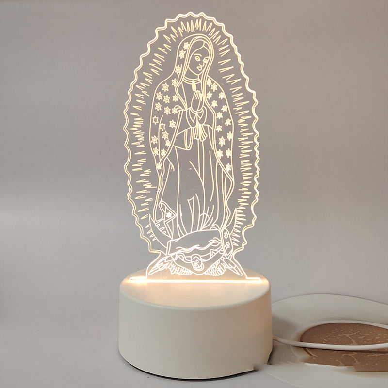 🎅 Das perfekte Weihnachtsgeschenk – Bis zu 49 % Rabatt 🙏 Inspirierende LED-Nachtlampe aus Acryl mit religiösem Motiv ✝️ Gebetslampe für Jungfrauen