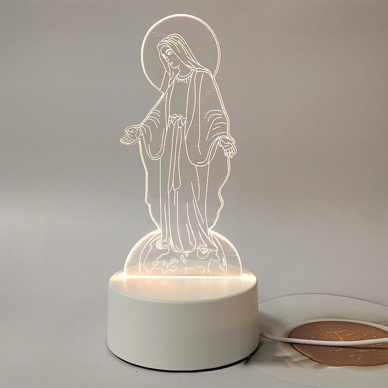 🎅 Das perfekte Weihnachtsgeschenk – Bis zu 49 % Rabatt 🙏 Inspirierende LED-Nachtlampe aus Acryl mit religiösem Motiv ✝️ Gebetslampe für Jungfrauen