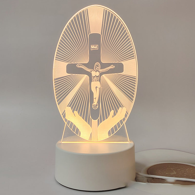 🎅 Das perfekte Weihnachtsgeschenk – Bis zu 49 % Rabatt 🙏 Inspirierende LED-Nachtlampe aus Acryl mit religiösem Motiv ✝️ Gebetslampe für Jungfrauen