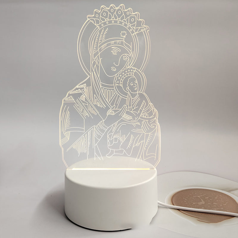 🎅 Das perfekte Weihnachtsgeschenk – Bis zu 49 % Rabatt 🙏 Inspirierende LED-Nachtlampe aus Acryl mit religiösem Motiv ✝️ Gebetslampe für Jungfrauen
