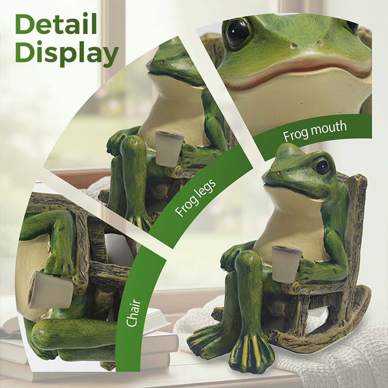 ⌛ Nur noch 3 Tage – 50 % auf alles! ⏰Solarbetriebenes schaukelndes Frosch-Stuhl-Ornament