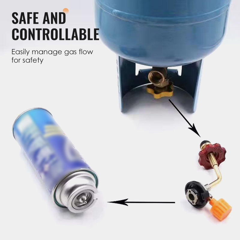 Adapter zum Nachfüllen von Gasflaschen im Freien