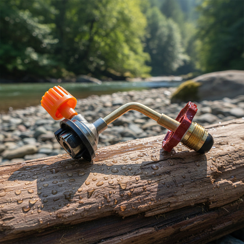 Adapter zum Nachfüllen von Gasflaschen im Freien