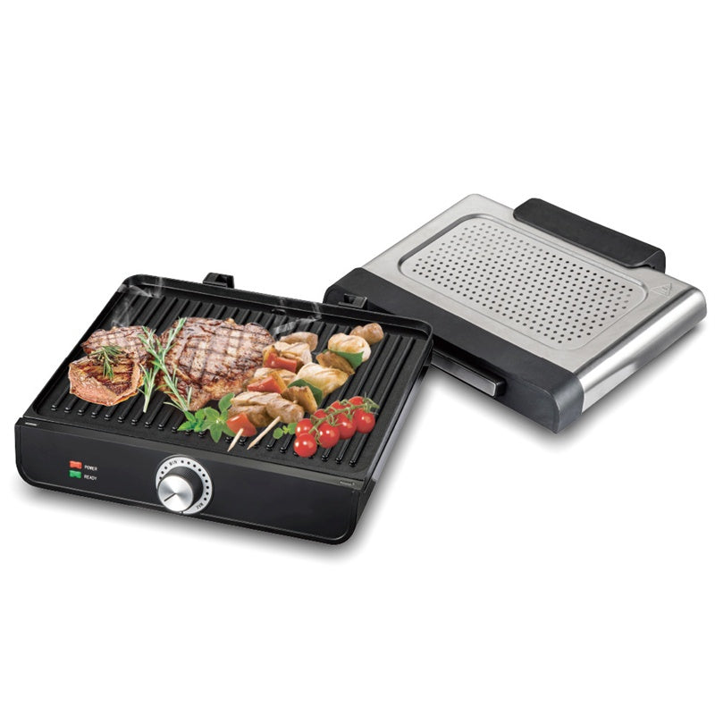 🔥-50% Aktion – Nur solange der Vorrat reicht⏳2200W Rauchfreier Indoors Grill mit Antihaft-Grillplatte🥩