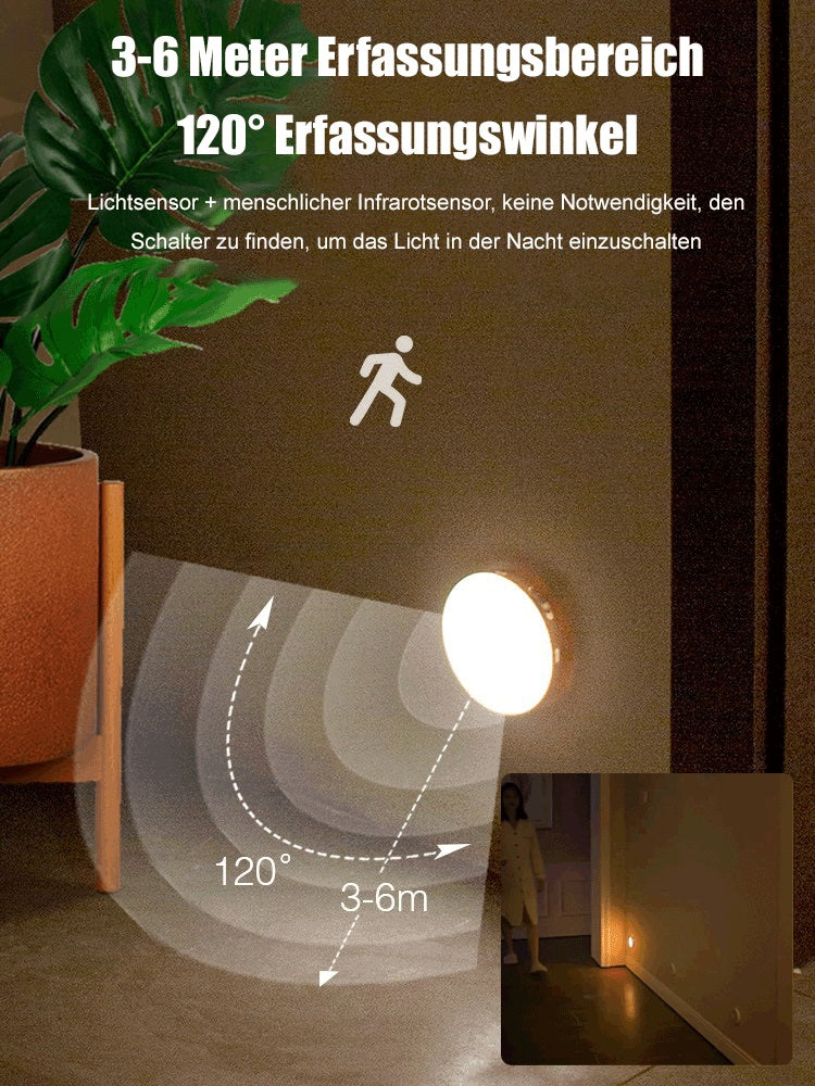 Magnetisches Nachtlicht mit Bewegungssensor – Kabellos, 90 Tage Akkulaufzeit | Für Flur, Kinderzimmer & Bad