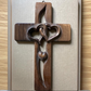 ✨🎅Weihnachtsangebote – Nur für kurze Zeit!⏰Holzkreuz mit verschlungenen Herzen ✝️ Einzigartiges, handgeschnitztes Hochzeitsgeschenk mit verschlungenen Herzen und spiritueller Bedeutung! ❤️