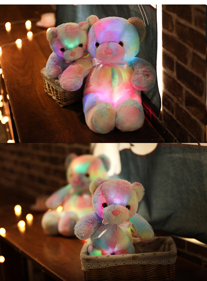 🎊Fröhliches Neujahr! 50% auf alles ⏰ 🧸Teddybär, buntes LED-Licht, Stofftiere