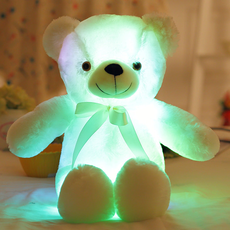 🎊Fröhliches Neujahr! 50% auf alles ⏰ 🧸Teddybär, buntes LED-Licht, Stofftiere