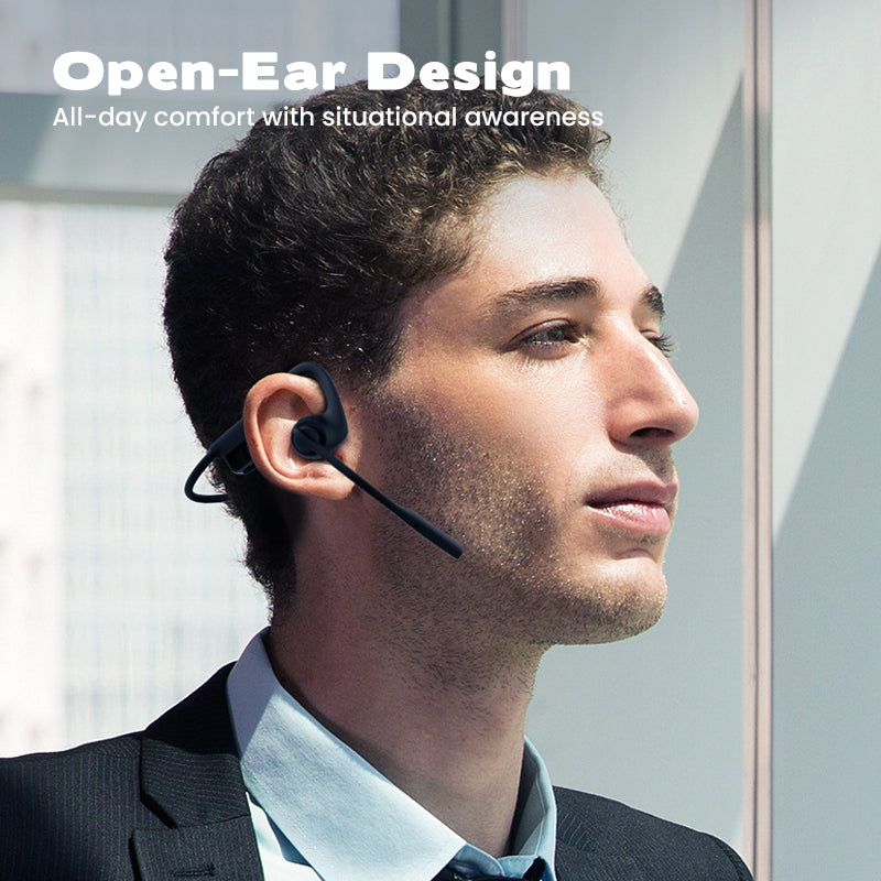 🎧Offene Bluetooth-Kopfhörer mit ENC-Rauschunterdrückung: Knochenleitung, Schnellladung & Freiohr-Design