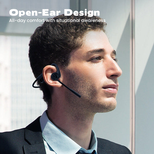 🎧Offene Bluetooth-Kopfhörer mit ENC-Rauschunterdrückung: Knochenleitung, Schnellladung & Freiohr-Design