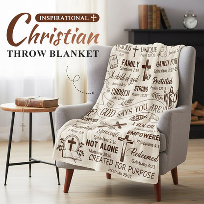 🛋️ Wohlige Wurfdecke mit christlichem Sinn – Gemütlichkeit für Zuhause & Momente des Friedens 🙏