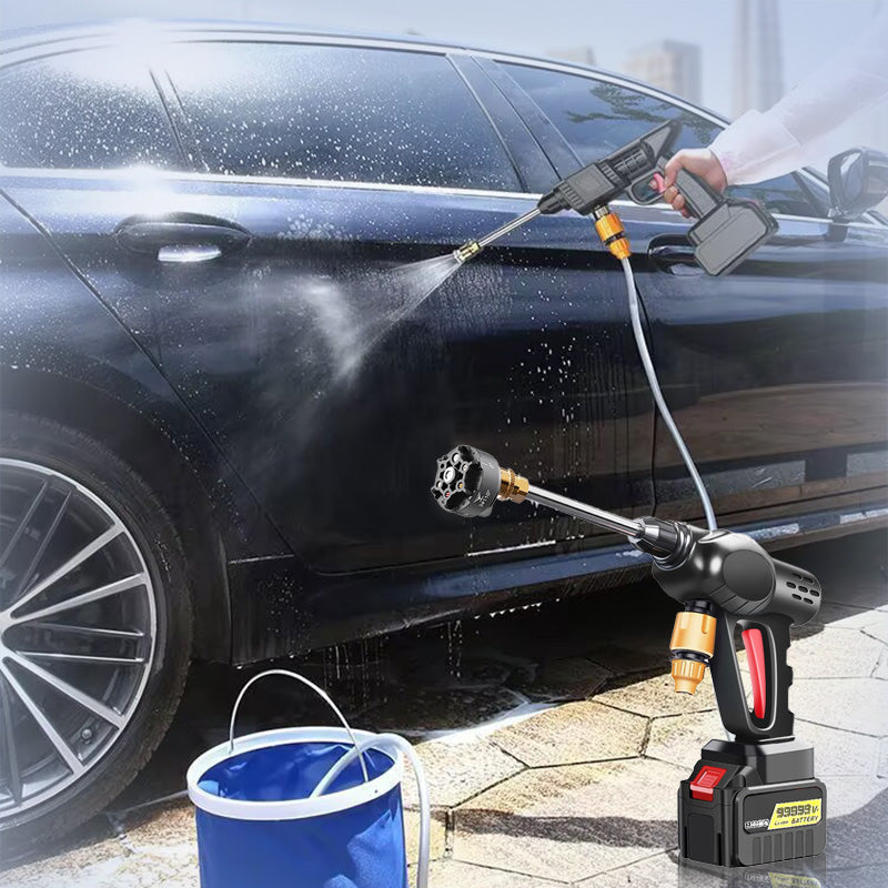 ⌛2026 Heißer Verkauf 50% Rabatt🔥Akku Hochdruckreiniger 45bar/653PSI mit 3000mAh Akku, 180° verstellbare Düse und 5M Schlauch für Auto und Blumenbewässerung