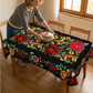 📢📢50 % RABATT !! ⏰Mexikanische Tischdecke mit Blumenmuster und Wellenrand