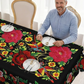 📢📢50 % RABATT !! ⏰Mexikanische Tischdecke mit Blumenmuster und Wellenrand
