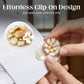 Zweiteiliges Schmuckset: Manschettenknöpfe & Brosche mit Rhinestone-Blütendesign ✨🌷 Vielseitig tragbar – Für festliche Anlässe & elegante Alltagsakzente