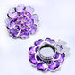 Zweiteiliges Schmuckset: Manschettenknöpfe & Brosche mit Rhinestone-Blütendesign ✨🌷 Vielseitig tragbar – Für festliche Anlässe & elegante Alltagsakzente