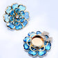 Zweiteiliges Schmuckset: Manschettenknöpfe & Brosche mit Rhinestone-Blütendesign ✨🌷 Vielseitig tragbar – Für festliche Anlässe & elegante Alltagsakzente