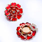 Zweiteiliges Schmuckset: Manschettenknöpfe & Brosche mit Rhinestone-Blütendesign ✨🌷 Vielseitig tragbar – Für festliche Anlässe & elegante Alltagsakzente