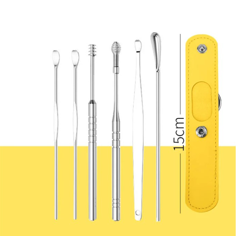 Ohrenreiniger-Set aus Edelstahl (6-teilig) – Kompakt & hygienisch mit Aufbewahrungsetui 👂🏠