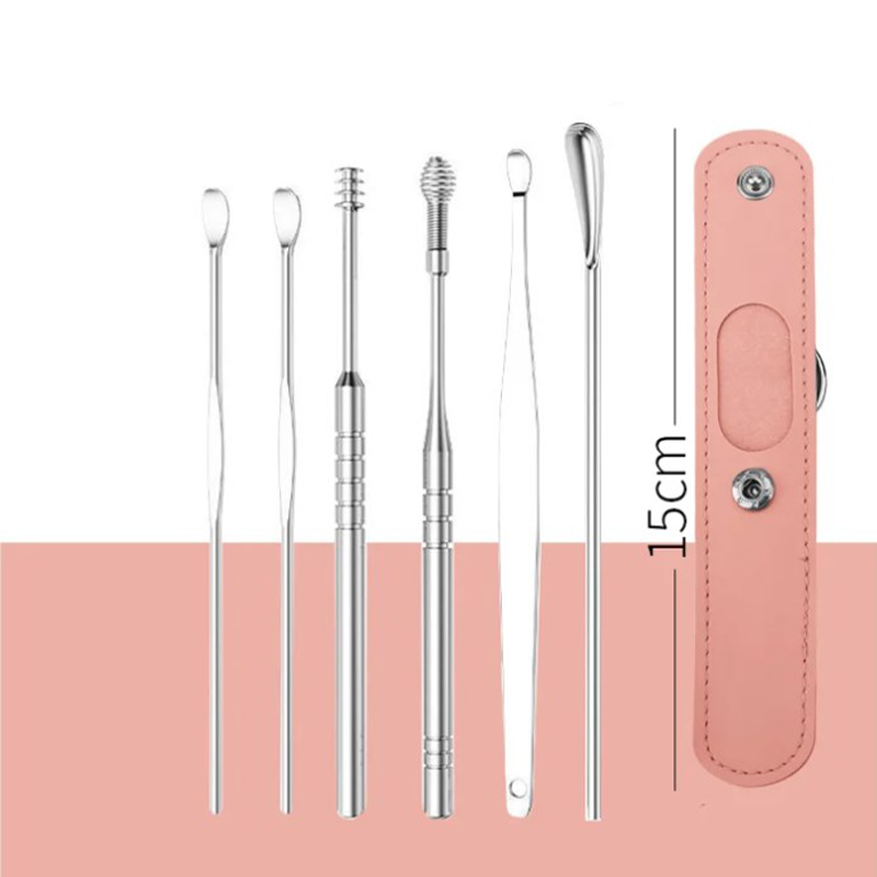 Ohrenreiniger-Set aus Edelstahl (6-teilig) – Kompakt & hygienisch mit Aufbewahrungsetui 👂🏠