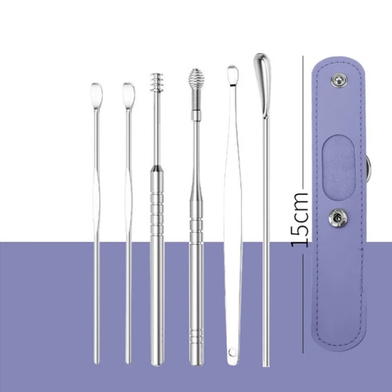 Ohrenreiniger-Set aus Edelstahl (6-teilig) – Kompakt & hygienisch mit Aufbewahrungsetui 👂🏠