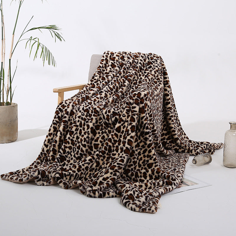 Fröhliches Neujahr! 50% auf alles 🎊⏰Kuschelige Leopardenmuster-Wolldecke