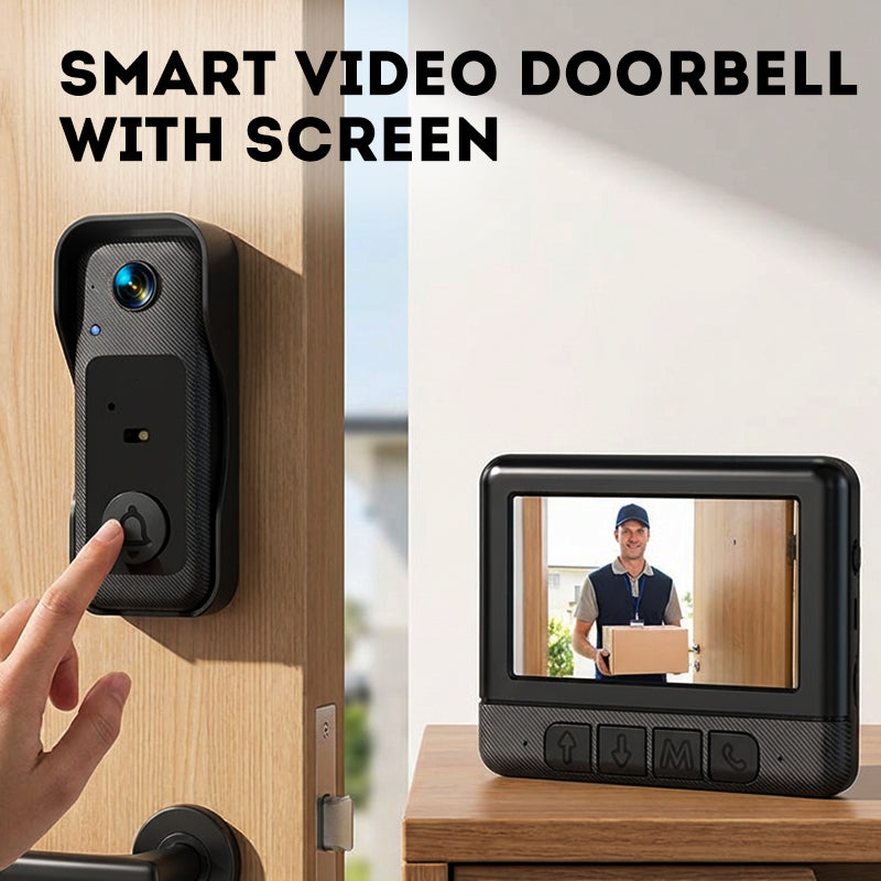 📢Mid-Season Sale: −50% nur für kurze Zeit⏰📹 Intelligente Video-Türklingel mit 4,3-Zoll-Display – kabellose Gegensprechanlage, Infrarot-Nachtsicht, HD-Aufnahme & kompatibel mit Smart-Home-Systemen 🏠