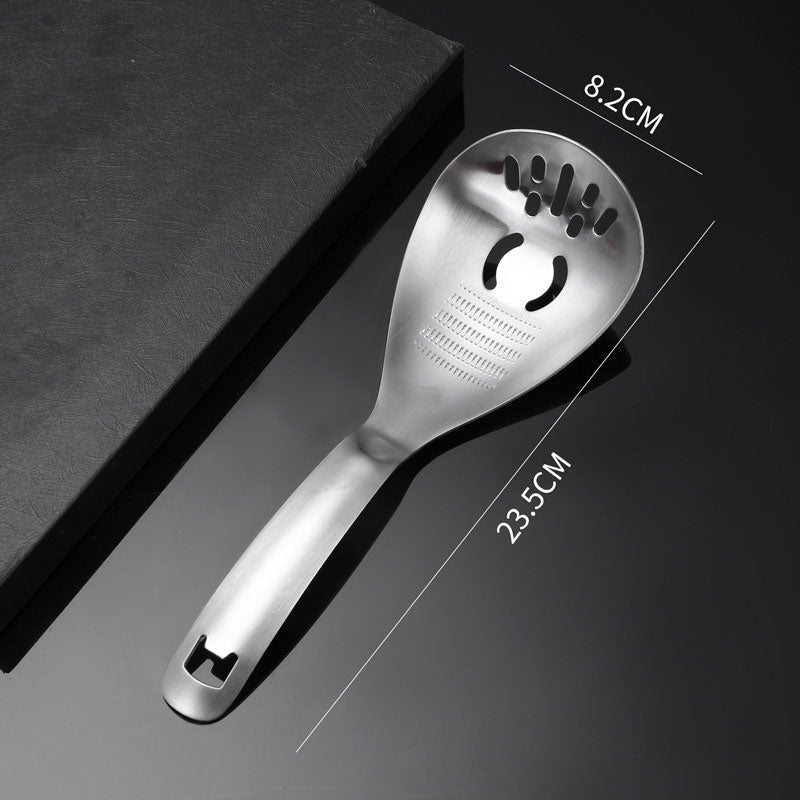 🥄50 % Rabatt ✨ 🍳 5-in-1 Edelstahl-Küchenhelfer – Schöpfkelle, Flaschenöffner, Nudelsieb, Kartoffelstampfer & Eiertrenner