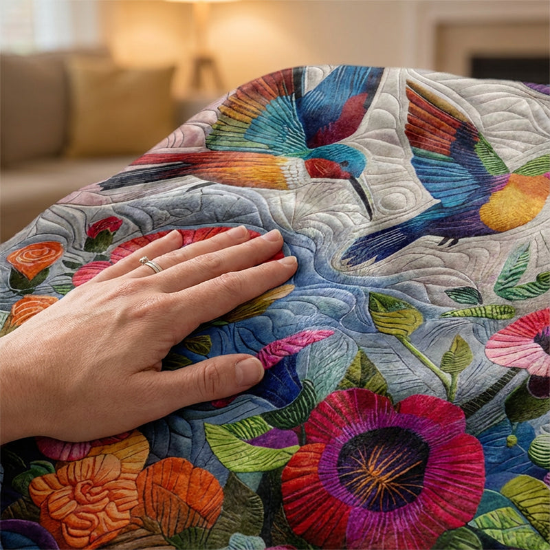 Kuschelige Flanelldecke mit folkloristischen Blumenmustern – Weich, warm & dekorativ 🌸🛋️