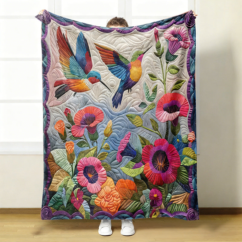 Kuschelige Flanelldecke mit folkloristischen Blumenmustern – Weich, warm & dekorativ 🌸🛋️