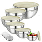 🛍️ 50 % Rabatt – 6-teiliges Edelstahl-Schüssel-Set mit Deckel – spritzschutz, vielseitig für Salat, Backen & Aufbewahrung 🥣