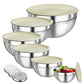 🛍️ 50% RABATT! 🥣 6-teiliges Edelstahl-Schüssel-Set mit Deckel – Spritzschutz, vielseitig & stapelbar – Ideal für Salat, Backen & Aufbewahrung ✨