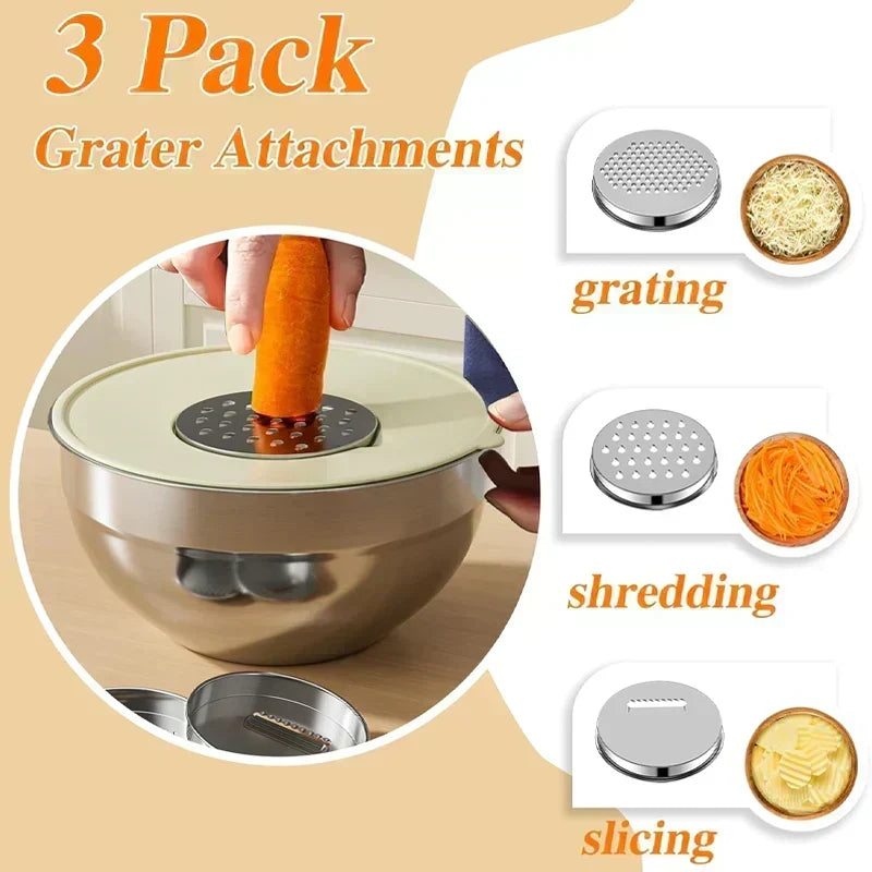 🛍️ 50% RABATT! 🥣 6-teiliges Edelstahl-Schüssel-Set mit Deckel – Spritzschutz, vielseitig & stapelbar – Ideal für Salat, Backen & Aufbewahrung ✨