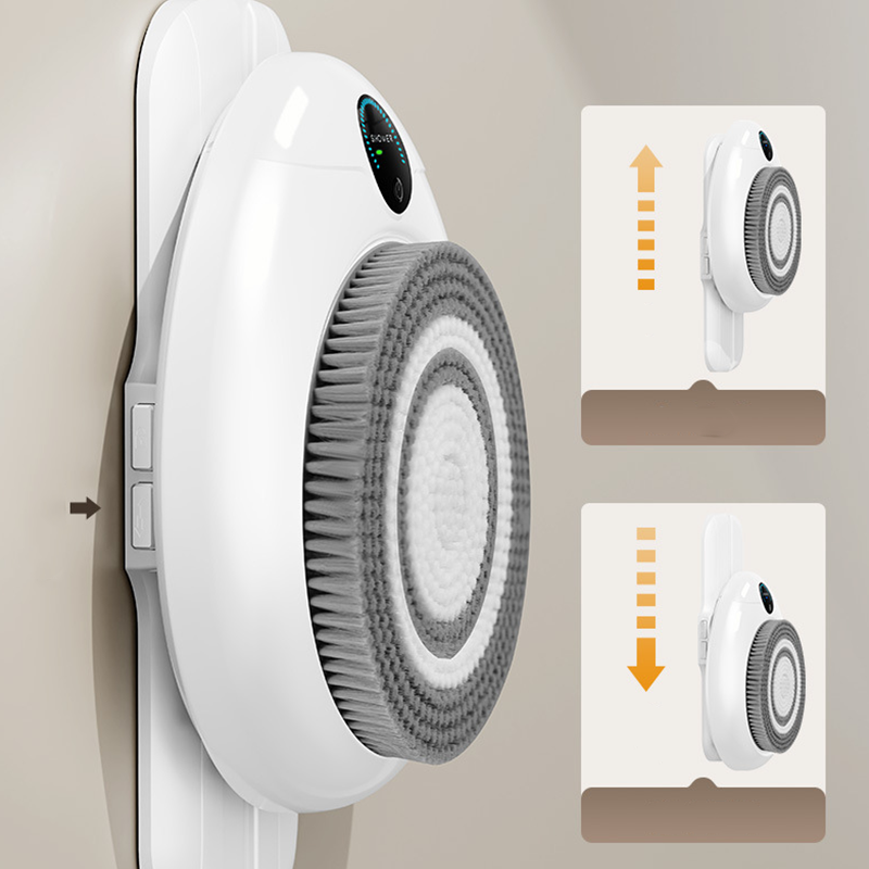 Automatische, wandmontierte Rückenwaschbürste – Großer Bürstenkopf & höhenverstellbar 🚿🧼