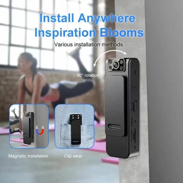 WiFi Mini-Bodycam mit 1080P – Tragbare Sport- & Outdoor-Kamera für Aufnahmen in HD 📷🚶‍♂️