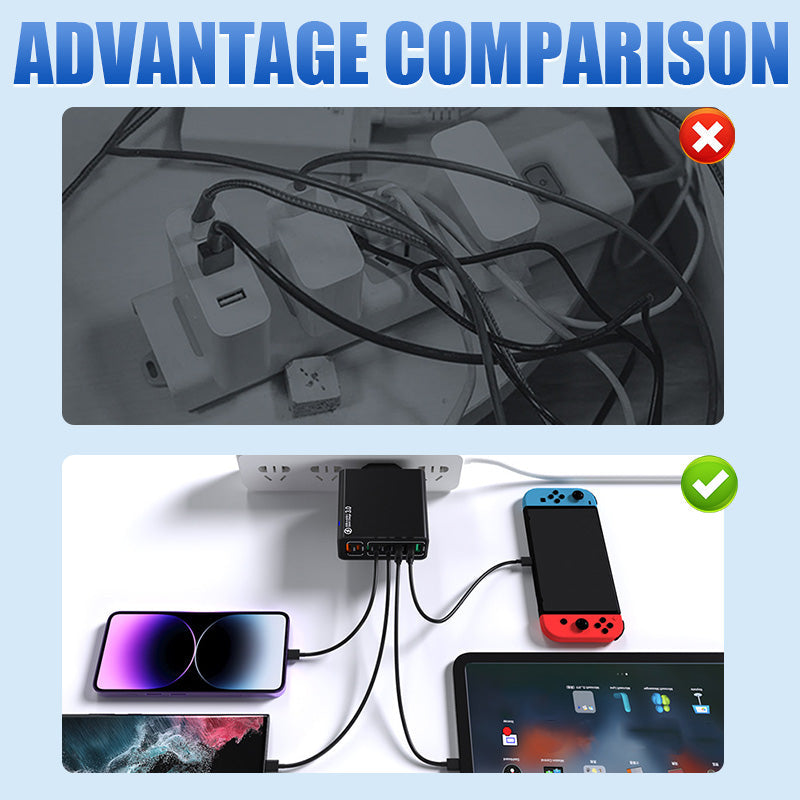 📢📢 50 % RABATT !! ⏰ 8-fach-USB-Schnellladegerät für Mobiltelefone