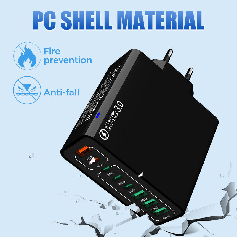 📢📢 50 % RABATT !! ⏰ 8-fach-USB-Schnellladegerät für Mobiltelefone