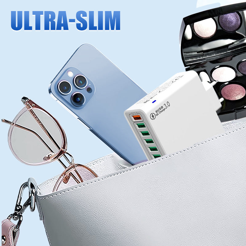 📢📢 50 % RABATT !! ⏰ 8-fach-USB-Schnellladegerät für Mobiltelefone