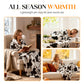 📢 50 % RABATT !!Kuschelige Flanell-Wurfdecke mit Kuhflecken-Muster – Weich & Warm für Sofa & Bett 🛋️🐄
