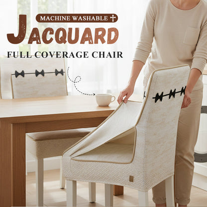 Stuhlbezug mit Rundum-Abdeckung – Hochwertiger Jacquard-Schutz für Esszimmer & Zuhause 🪑✨